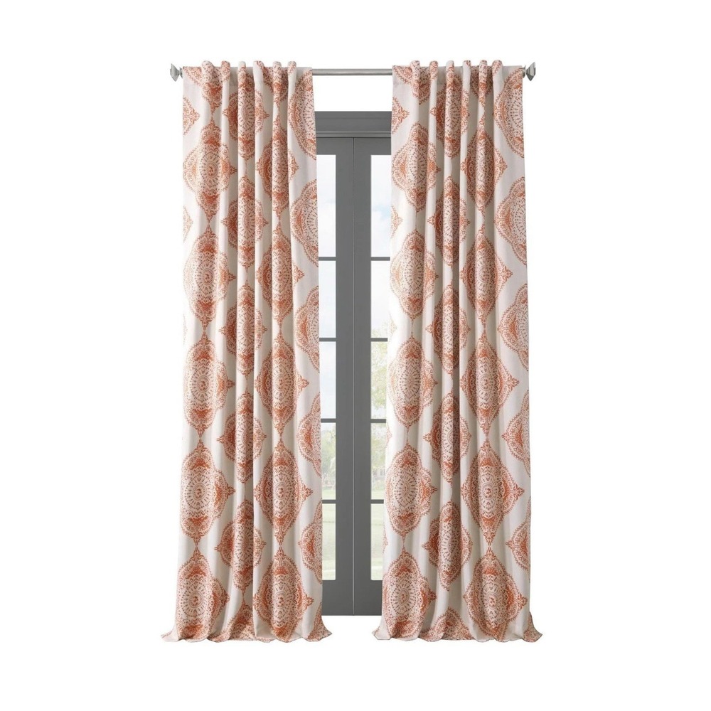 HPD Half Price Drapes Geometric Printed Rod Pocket Room Darkening Curtains fo...